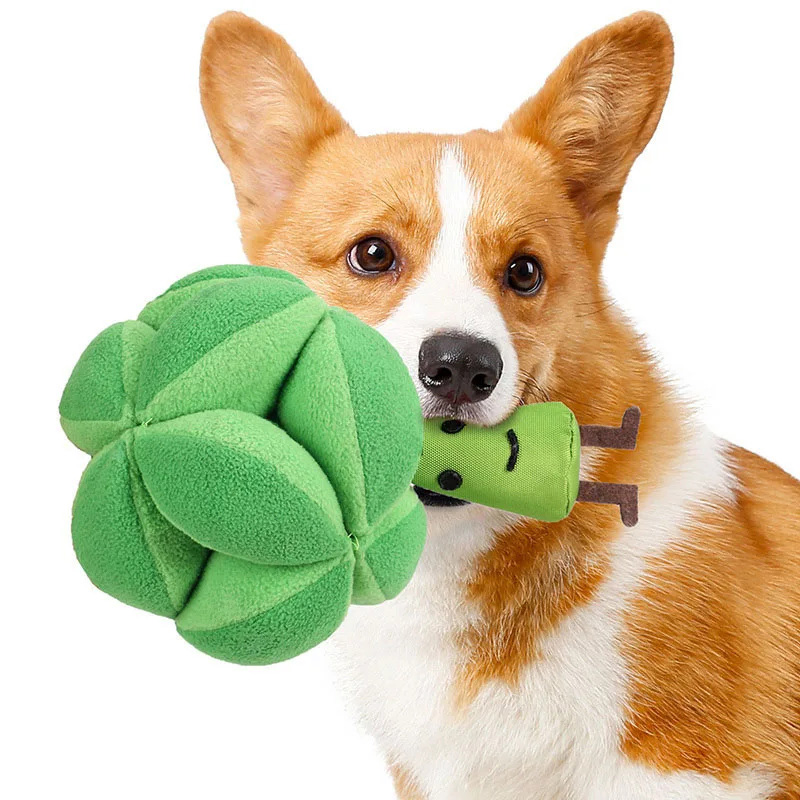 Dog Puzzle Feeder Toy - ของเล่นฝึกสมองสุนัขรูปบรอกโคลีแบบสอดอาหารช้า ช่วยเพิ่มไอคิว ของเล่นฝึกสัตว์เลี้ยง แมว เกมฝึกทักษะการให้อาหาร ของเล่นเสริมสร้างสติปัญญา