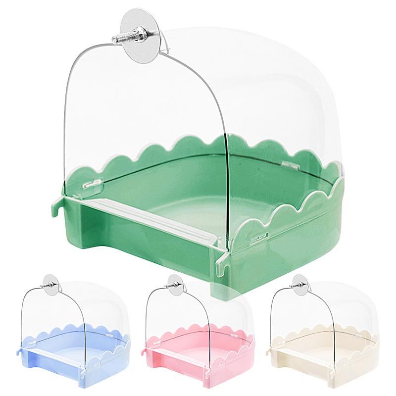 Pet Feeders - Cockatiel BIRD Bath BIRD Bath ชามมัลติฟังก์ชั่ทําความสะอาดสัตว์เลี้ยง