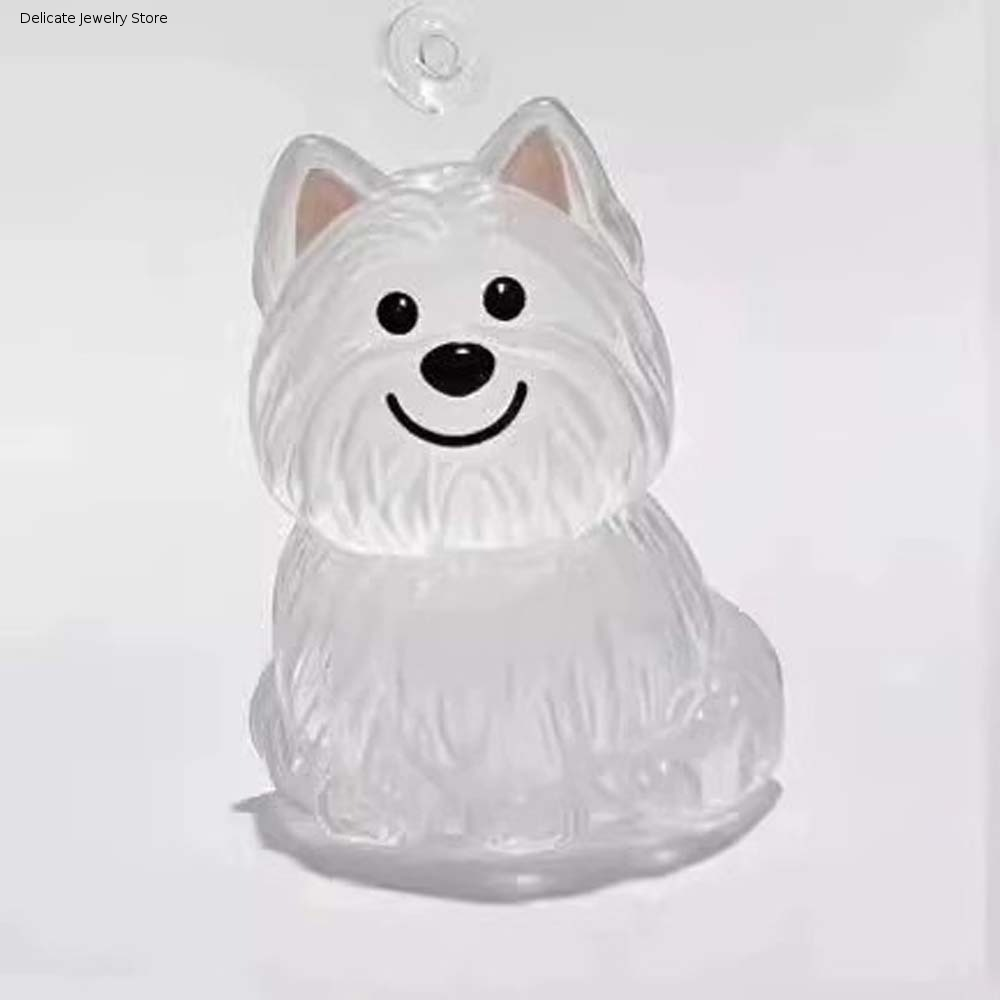 Pet Grooming - กล่องเก็บขนสุนัขรูปการ์ตูนสุนัข กล่องใสสำหรับเก็บขนสัตว์เลี้ยง พวงกุญแจอะคริลิค จี้รูปสุนัขสำหรับตกแต่งกระเป๋า