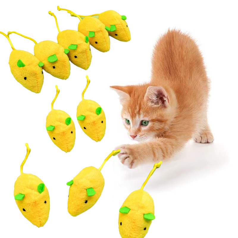 Catnip Interactive Plush Mouse - ของเล่นแมวรูปหนู ของเล่นแมวแบบมีแคทนิป ของเล่นสำหรับลูกแมว ของเล่นแมวในบ้าน ของเล่นแคทนิป ทนทานต่อการกัด