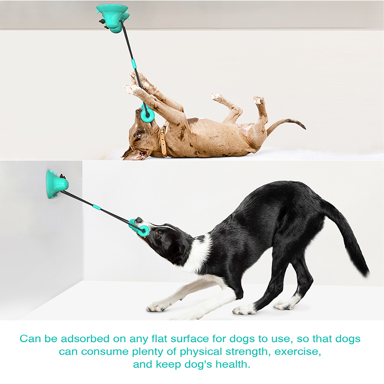 Dog Rope Toy Aggressive Chewers - ของเล่นเชือกดึงสำหรับสุนัขแบบถ้วยดูดคู่ ทนทาน ไม่แตกหัก ของเล่นเชือกสำหรับทำความสะอาดฟัน เหมาะสำหรับสุนัขที่ชอบกัดแทะ