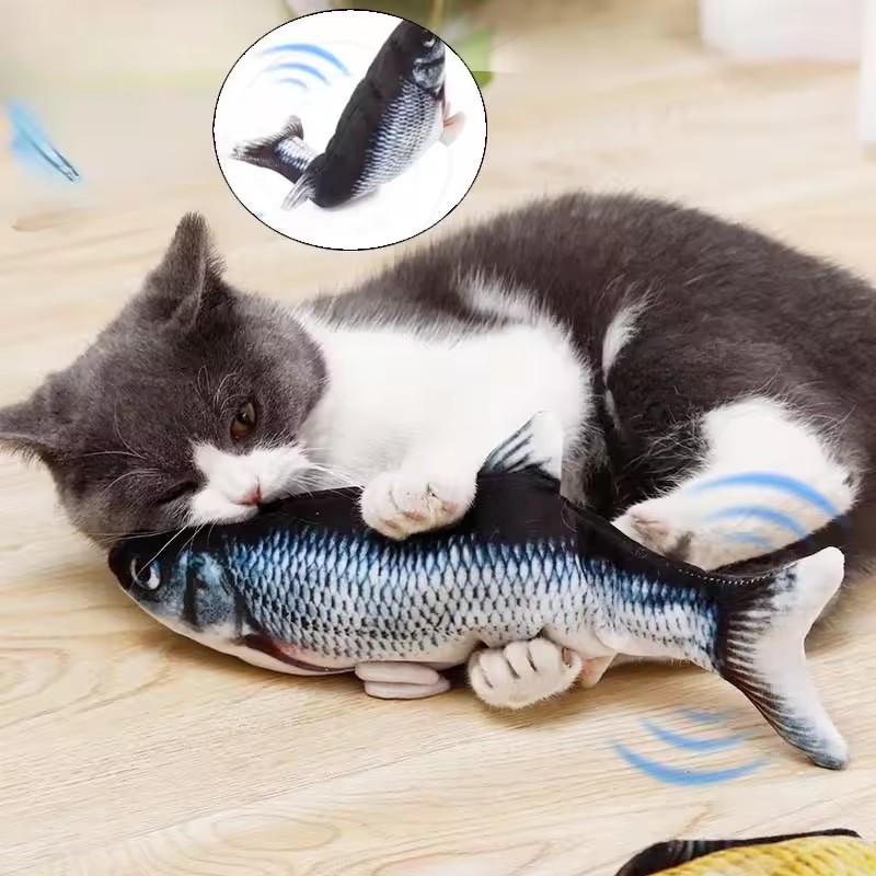 ของเล่นแมว ของเล่นสุนัข รูปปลา - Electric Floppy Fish Dog Toy บทวิจารณ์และราคา