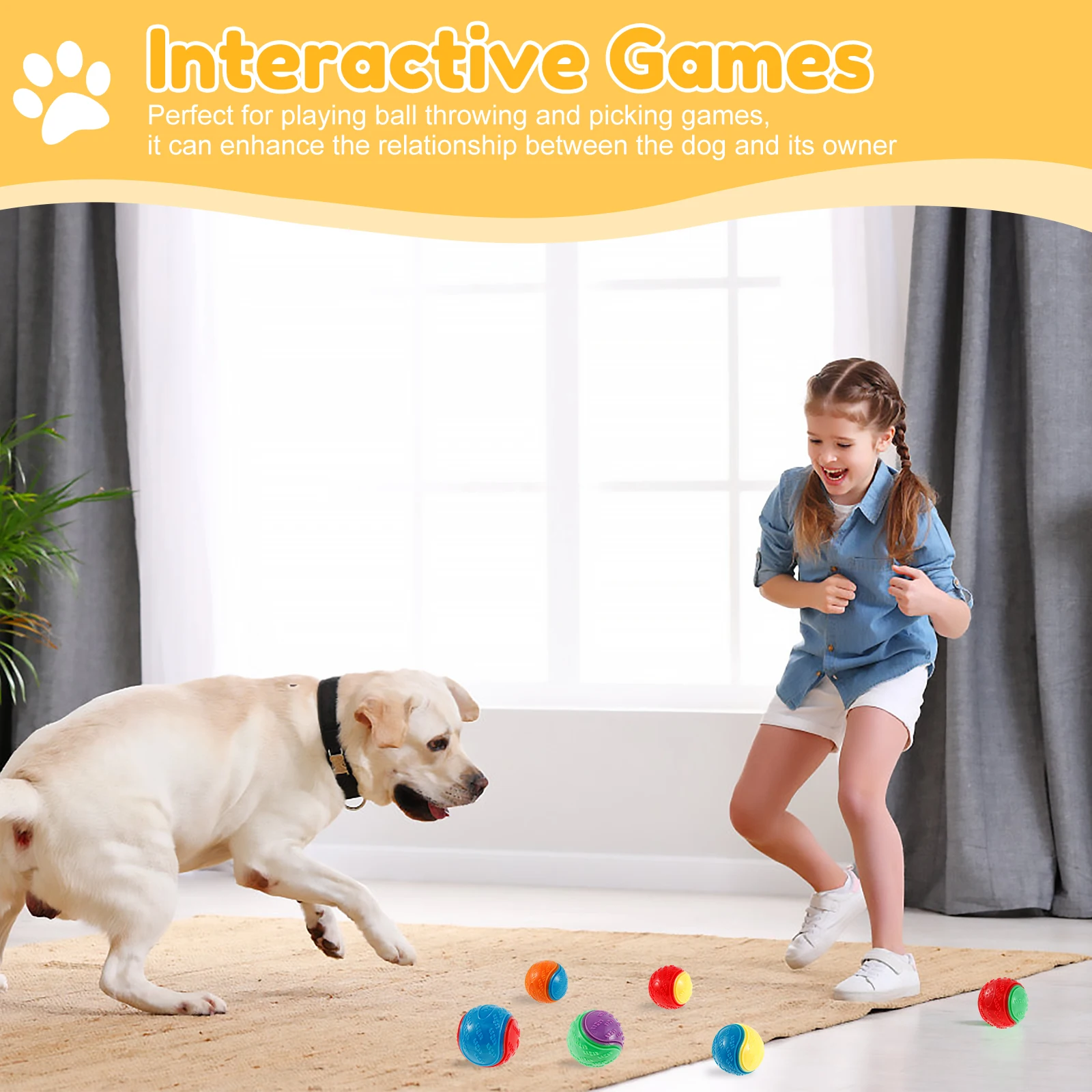 6/12Pcs สุนัข Squeaky Balls ขอ - Indestructible Dog Chew Toy บทวิจารณ์และราคา