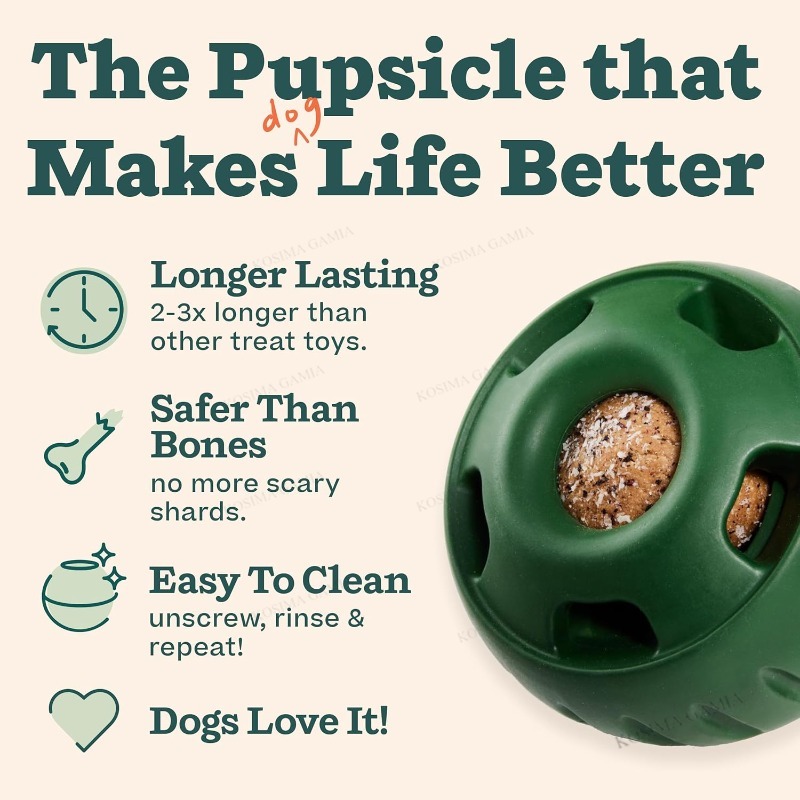ของเล่นสุนัขแบบลูกบอลยางซิลิโค - Rubber Treat Dispensing Dog Toy บทวิจารณ์และราคา