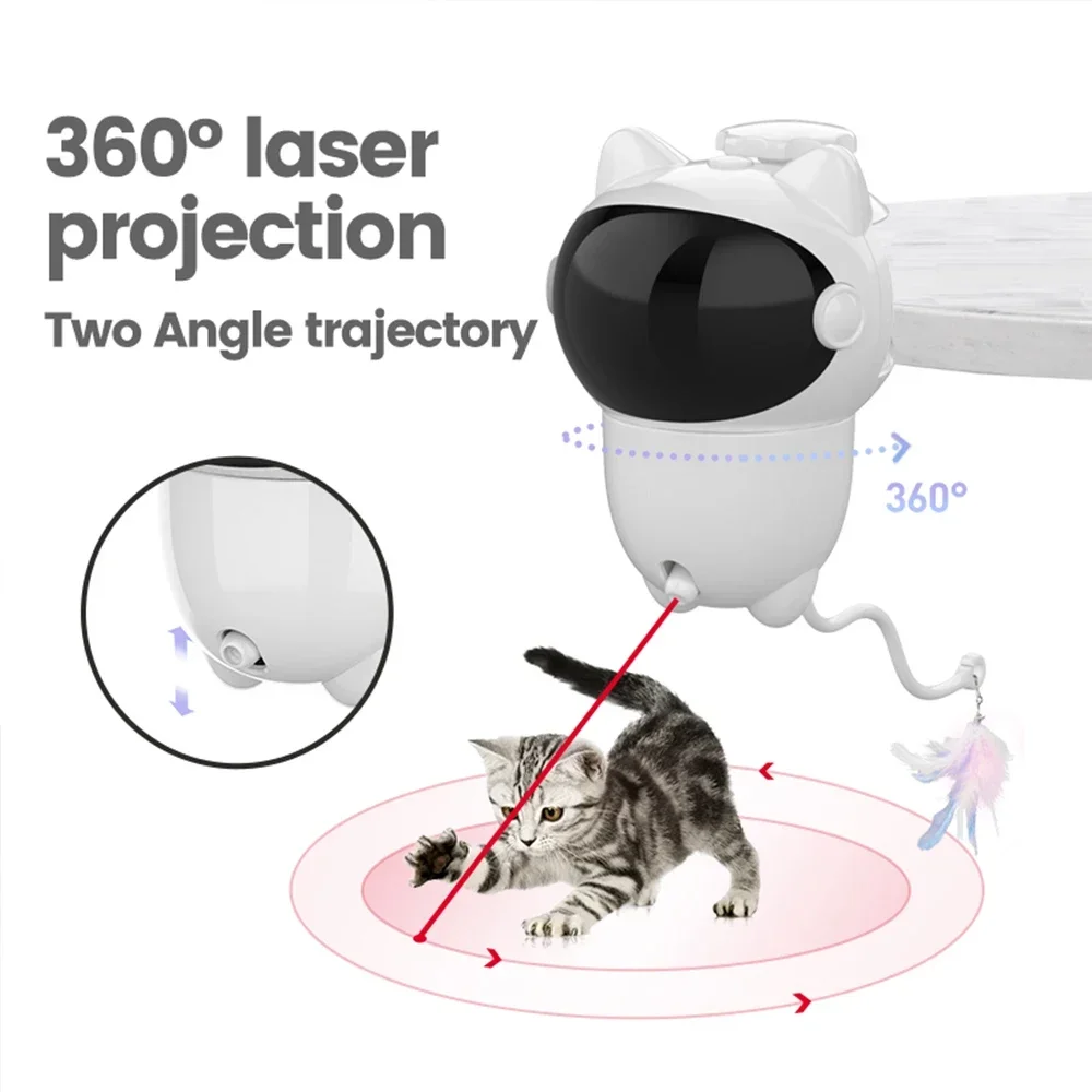 ของเล่นเลเซอร์แมวแบบอินเทอร์แอ - Laser Pointer Cat Toy Automatic บทวิจารณ์และราคา