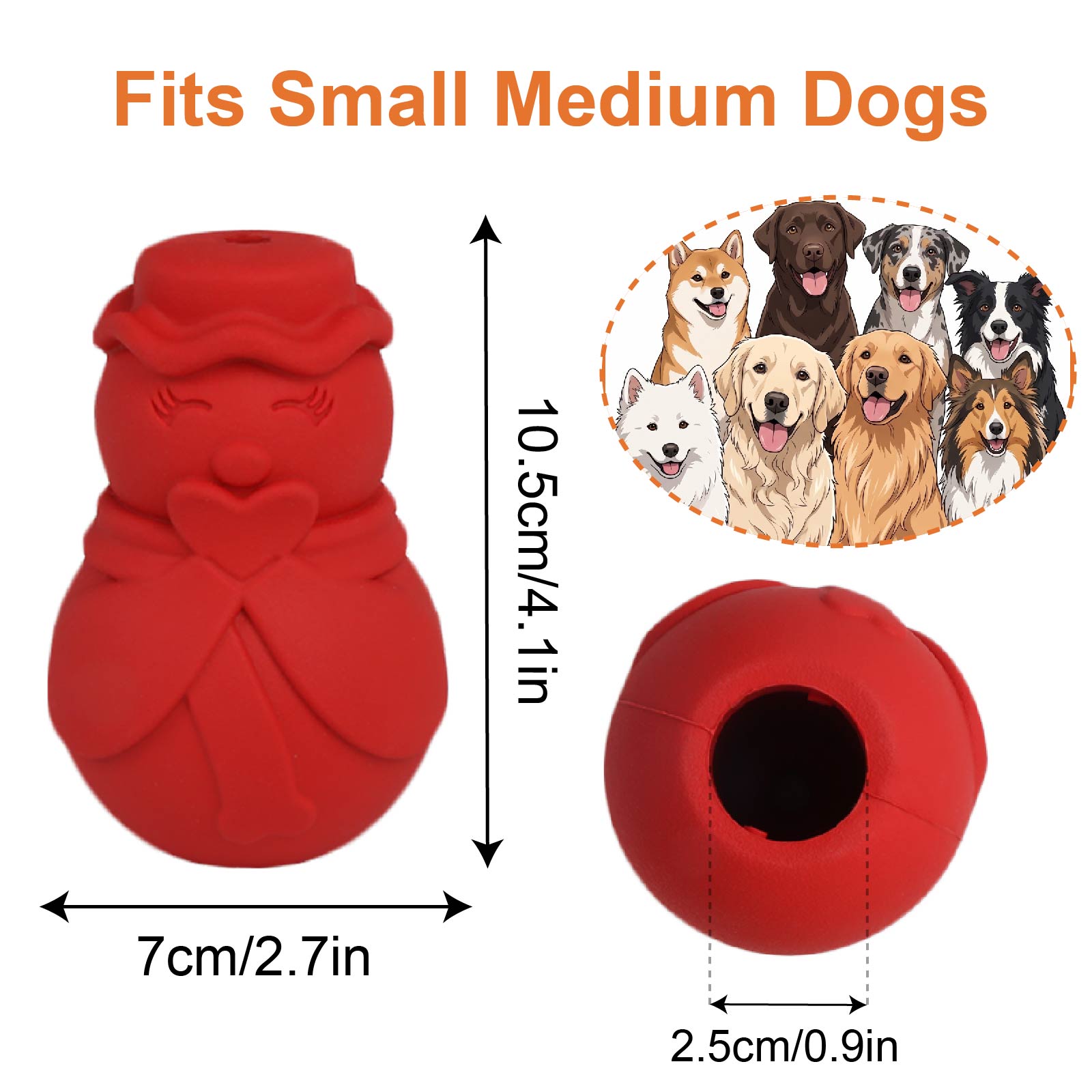 ของเล่นปริศนาสำหรับสุนัขลายสโน - Rubber Treat Dispensing Dog Toy บทวิจารณ์และราคา