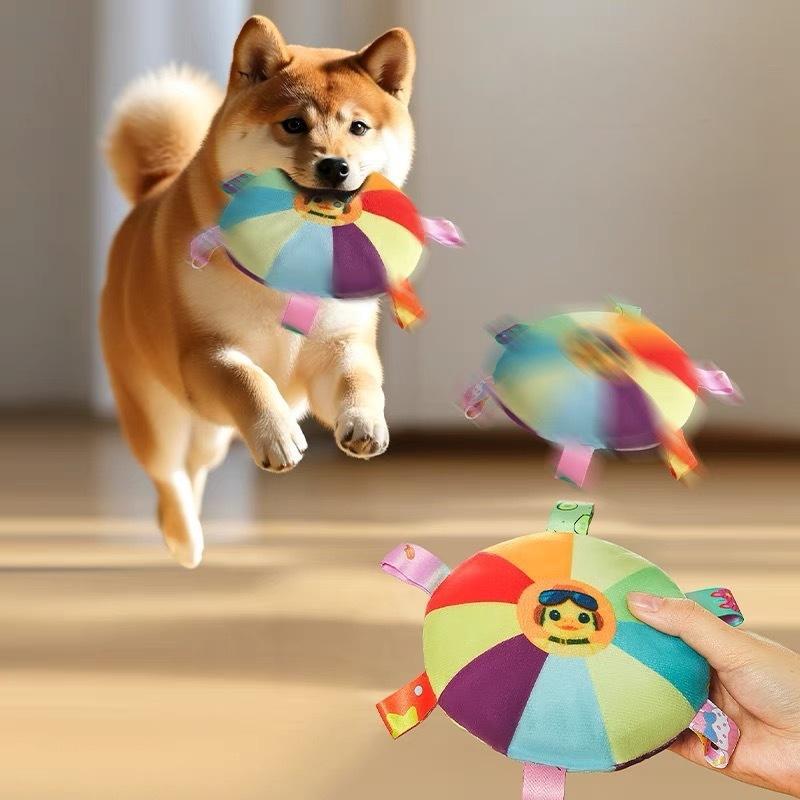 ของเล่นสุนัขแบบมีเสียง บีบได้  - Flying Disc Dog Training Toy บทวิจารณ์และราคา